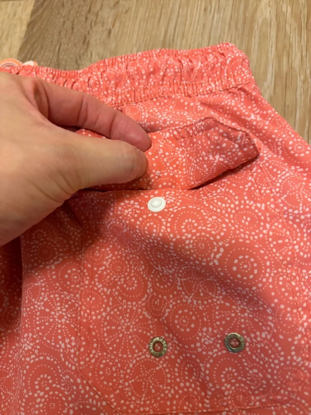 Peter Millar Coral Patterned Men’s Swim Trunks